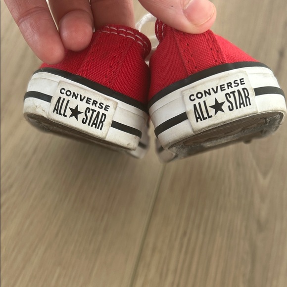 Converse Kids Red and White Sneakers - Picture 2 of 9